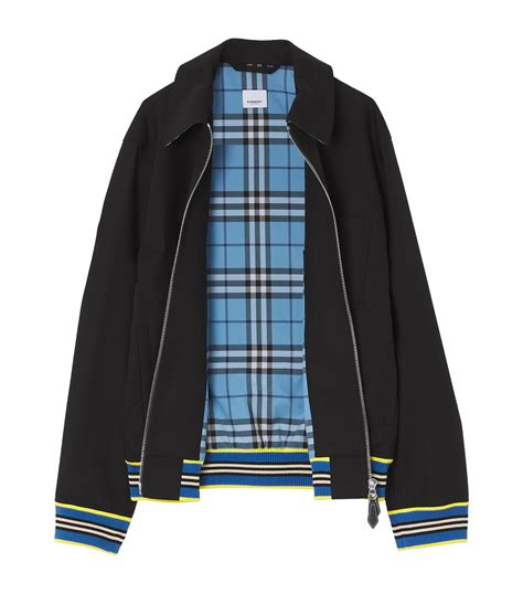 burberry stripe zip front jacket|Burberry binham jacket.